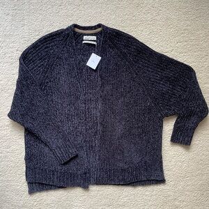 NWT Urban Outfitters Dark Blue Chenille Knit Open-Front Women's Cardigan